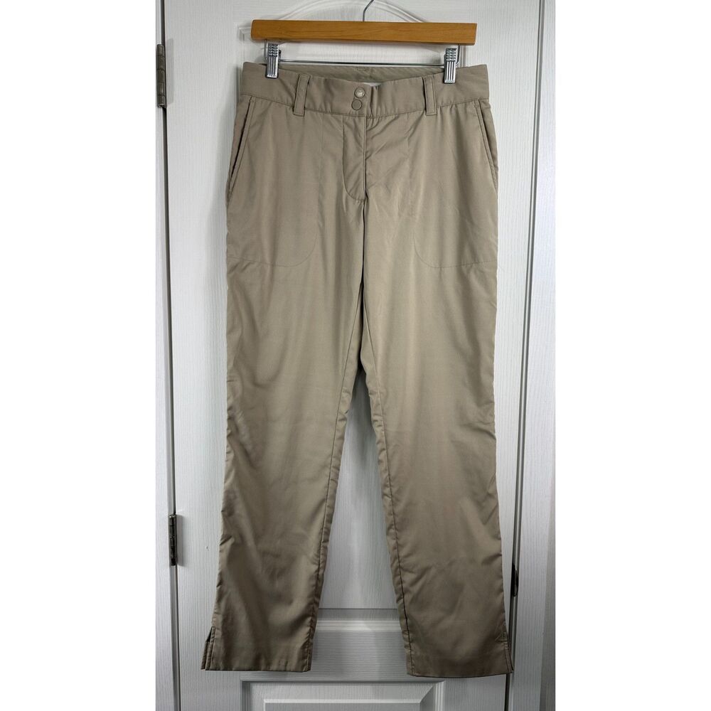 Glen Echo Golf Womens Size 6 Beige Fleece Lined Golf Pants Performance